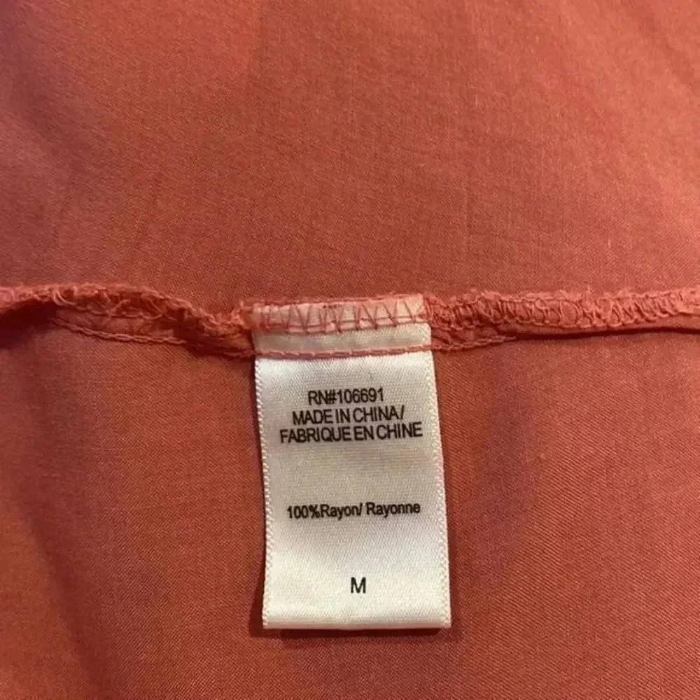 Young Fabulous & Broke Oversized Ombré Button Shirt Pink Orange
